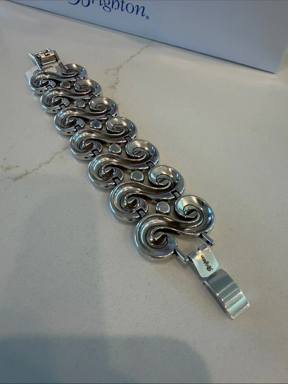 NWT Brighton Silver Swirl Link Bracelet - Silver